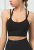 Seamless Backless Stretchy U Neck Sports Bra - Terry