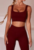 Seamless Square Collar Sports Bra - Century