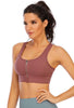 Zipper High Impact Sports Bra