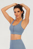 Zipper High Impact Sports Bra